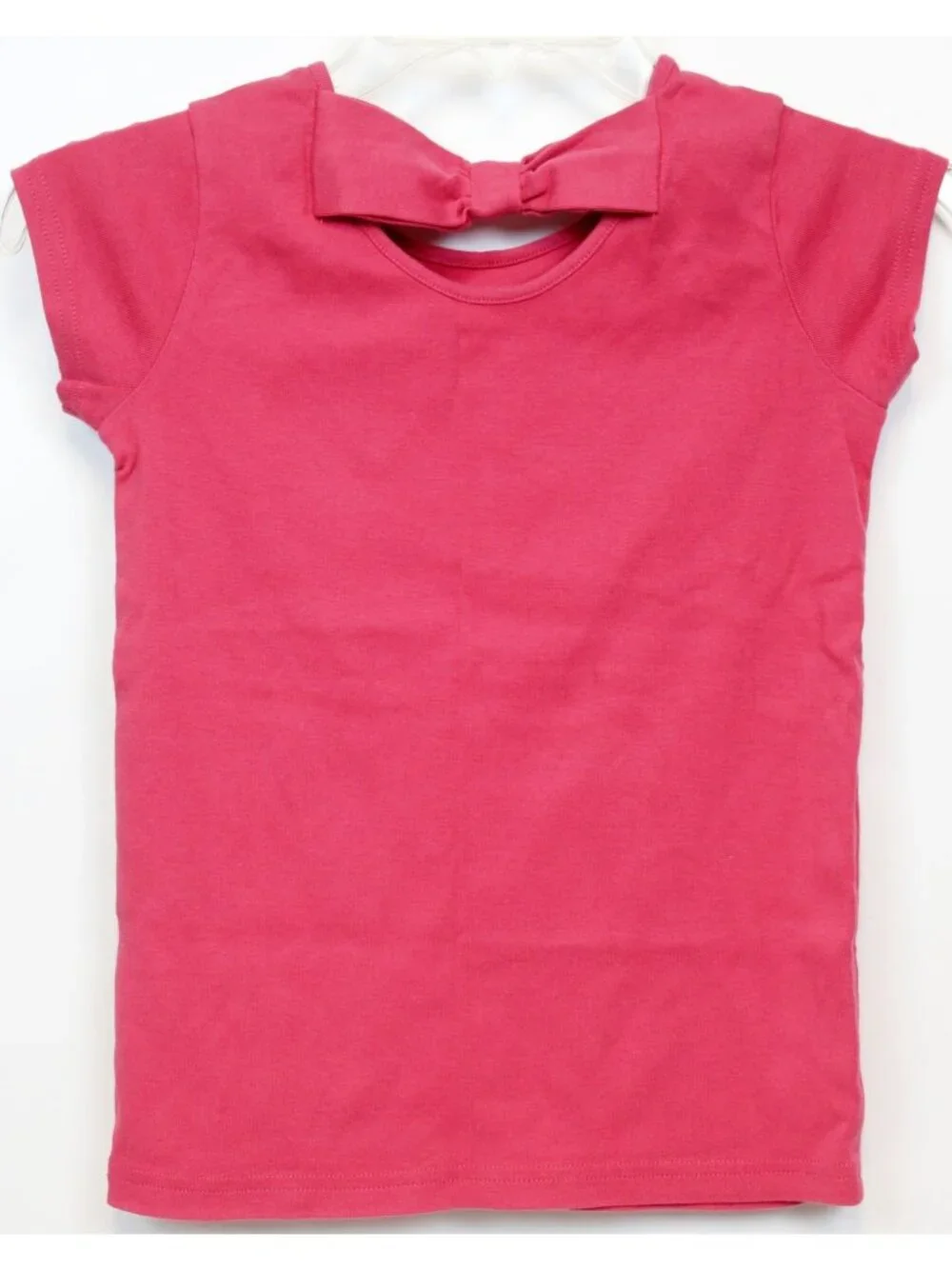 2008 Gymboree Classroom Kitty Pink Tee T-Shirt sz 9 Grey Cat Bow Open Back BTS